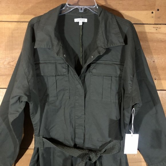 NWT Good American Jumpsuit One Piece Full Zip Womens Size 6 Cargo Military - Picture 3 of 13